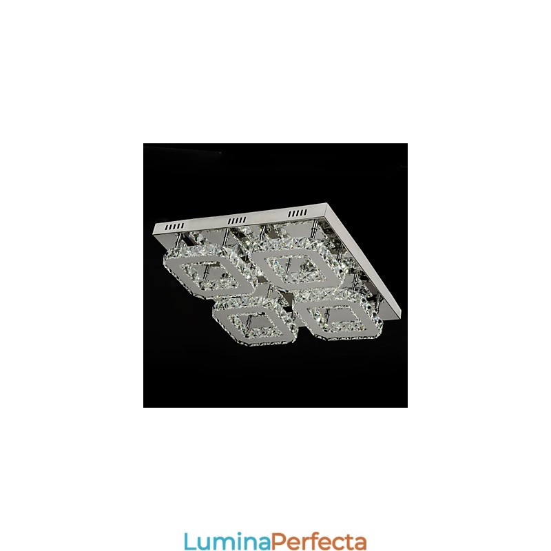 Montaj încastrat din metal cromat din cristal modern contemporan
