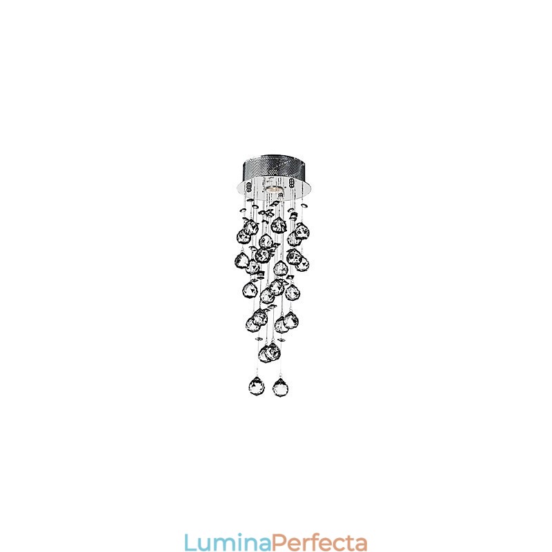 Crystal Flush Mount 1 lumină modernă galvanizare fier