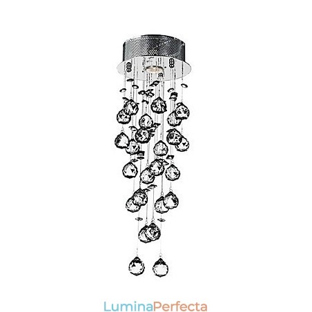 Crystal Flush Mount 1 lumină modernă galvanizare fier Crystal Flush Mount 1 lumină modernă galvanizare fier