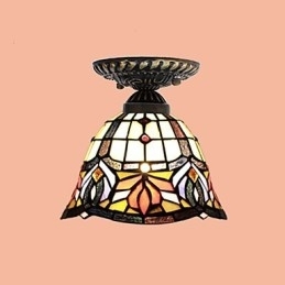 Vitraliul European Rural Creative Arts Absorb Dome Lamp Light