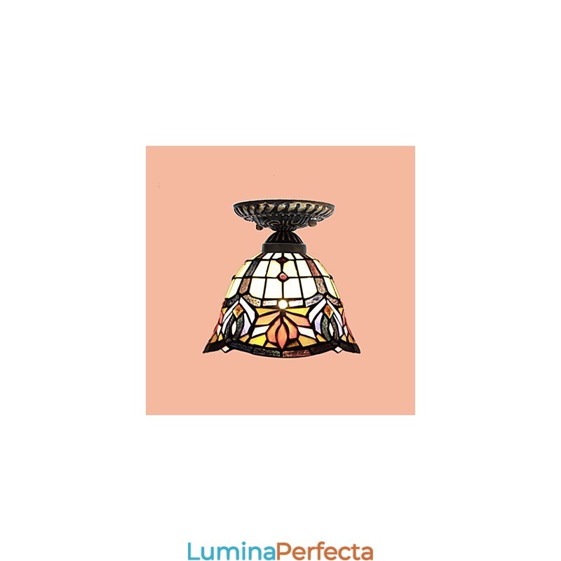 Vitraliul European Rural Creative Arts Absorb Dome Lamp Light