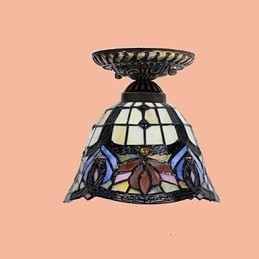 Vitraliul European Rural Creative Arts Absorb Dome Lamp Light