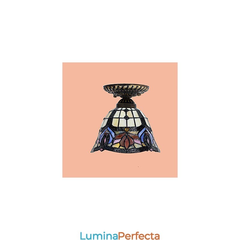 Vitraliul European Rural Creative Arts Absorb Dome Lamp Light
