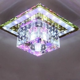 Plafoniera din cristal Spot SMD 3W Lampă creativă Tubă Lumină colorată în dom