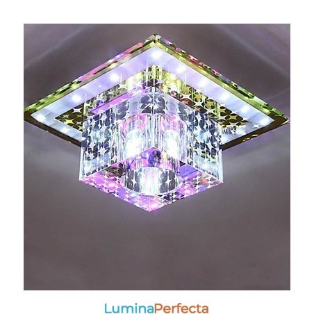 Plafoniera din cristal Spot SMD 3W Lampă creativă Tubă Lumină colorată în dom Plafoniera din cristal Spot SMD 3W Lampă creativă Tubă Lumină colorată în dom
