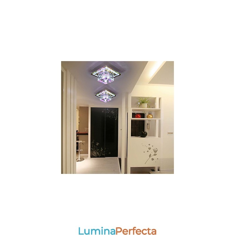 Plafoniera din cristal Spot SMD 3W Lampă creativă Tubă Lumină colorată în dom