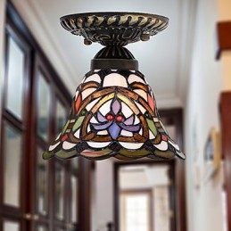 Vitraliul European Rural Creative Arts Absorb Dome Lamp Light