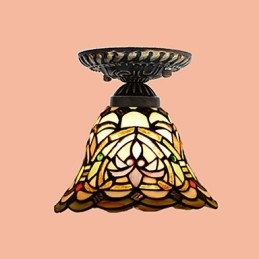 Vitraliul European Rural Creative Arts Absorb Dome Lamp Light