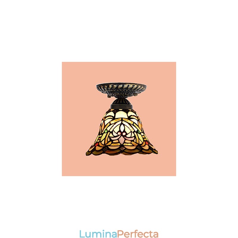 Vitraliul European Rural Creative Arts Absorb Dome Lamp Light