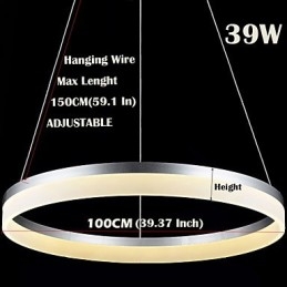 Lampă rotundă Lămpi moderne din acril Iluminat Plafoniere de lux cu un singur inel