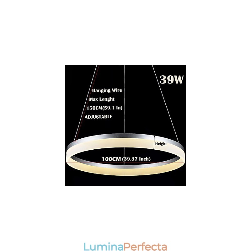 Lampă rotundă Lămpi moderne din acril Iluminat Plafoniere de lux cu un singur inel
