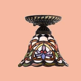 Vitraliul European Rural Creative Arts Absorb Dome Lamp Light