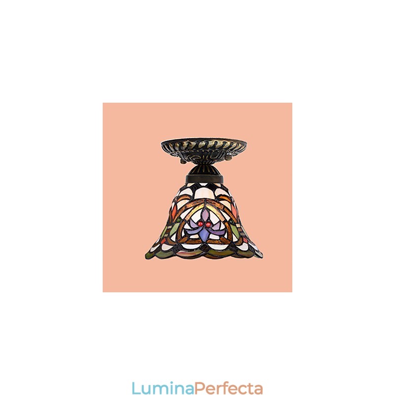 Vitraliul European Rural Creative Arts Absorb Dome Lamp Light