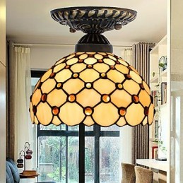 Vitraliul European Rural Creative Arts Absorb Dome Lamp Light