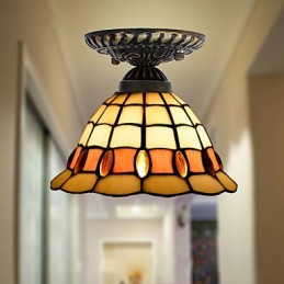 Vitraliul European Rural Creative Arts Absorb Dome Lamp Light