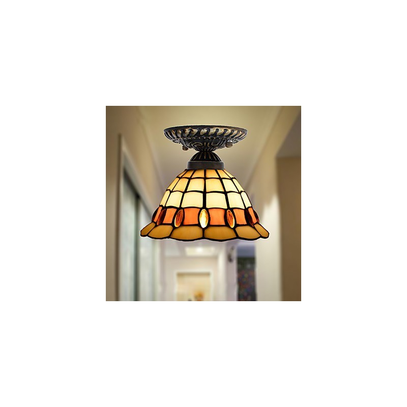 Vitraliul European Rural Creative Arts Absorb Dome Lamp Light