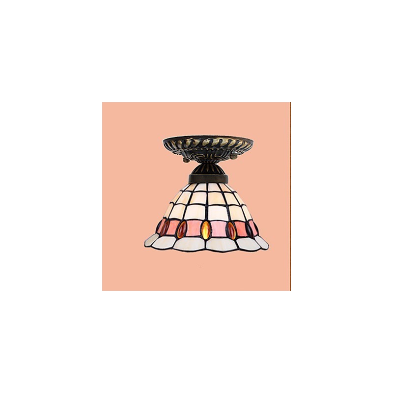 Vitraliul European Rural Creative Arts Absorb Dome Lamp Light