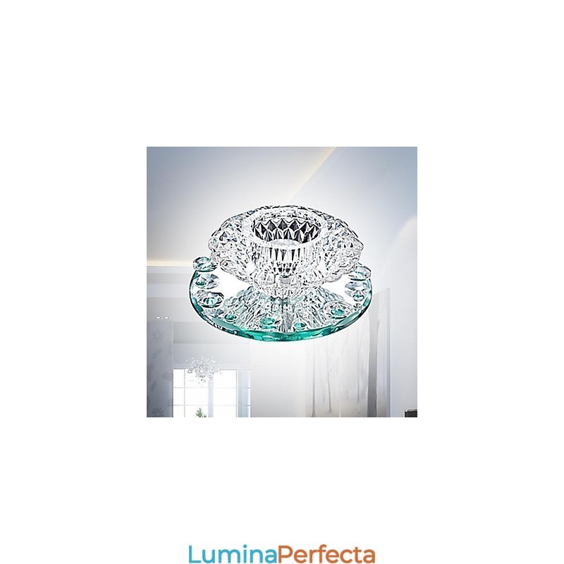 Montaj încastrat din metal cromat în stil mini cristal modern contemporan