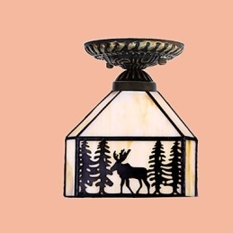 Crăciun European Rural Creative Arts Vitralii Absorb Dome Lamp Light