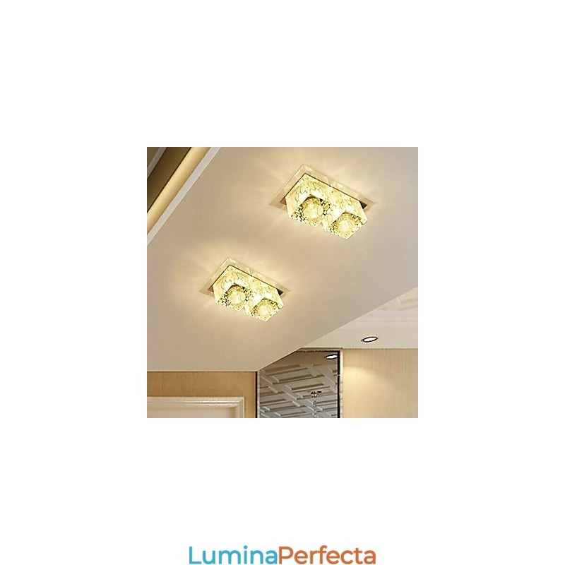 27*15*5CM Lampă de tavan din cristal Spot SMD 6W Lampă creativă Tubă Lumină colorată Culoare Lumină