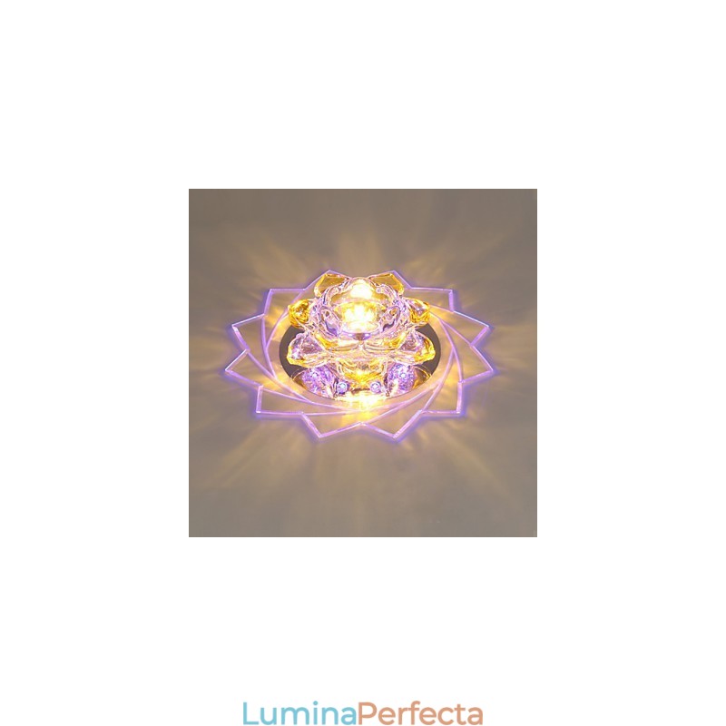 20 * 8,5 cm Mini lampă de tavan din cristal Spot 3W Lampă creativă Tub de lumină colorată Culoare pătrată Dom Light