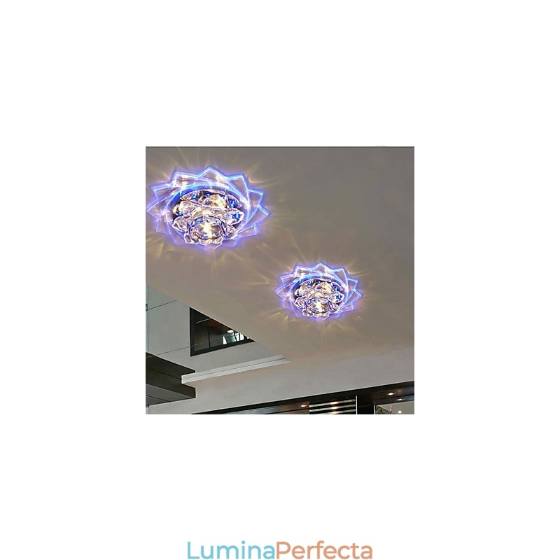 20 * 8,5 cm Mini lampă de tavan din cristal Spot 3W Lampă creativă Tub de lumină colorată Culoare pătrată Dom Light
