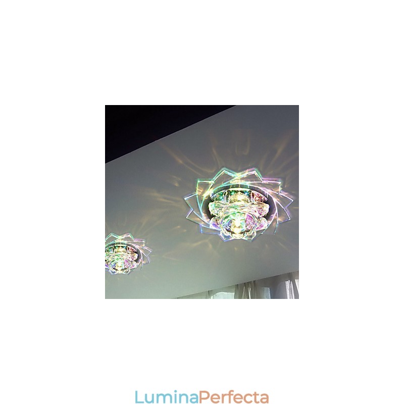 20 * 8,5 cm Mini lampă de tavan din cristal Spot 3W Lampă creativă Tub de lumină colorată Culoare pătrată Dom Light