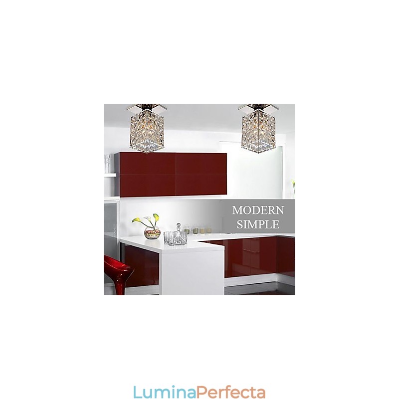Montaj încastrat din metal galvanizat din cristal modern și contemporan