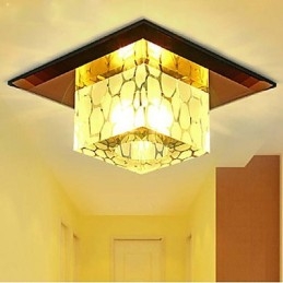 Plafoniera Mini Crystal Spot 3W Lampă Creativă Tubă Lumină Colorată Cupolă pătrată