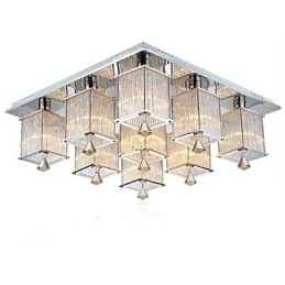Montaj încastrat din metal cromat din cristal modern contemporan