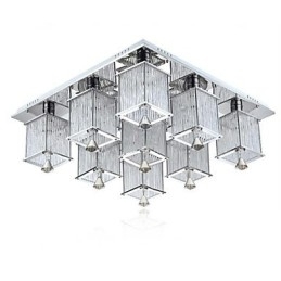 Montaj încastrat din metal cromat din cristal modern contemporan