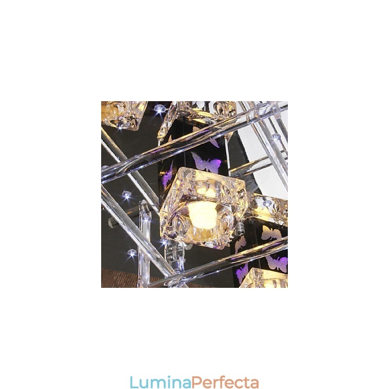 Montaj încastrat din sticlă de cristal modern și contemporan