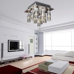 Montaj încastrat din metal cromat din cristal modern contemporan
