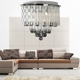 Suport semi-încastrat de cristal cu 8 lumini