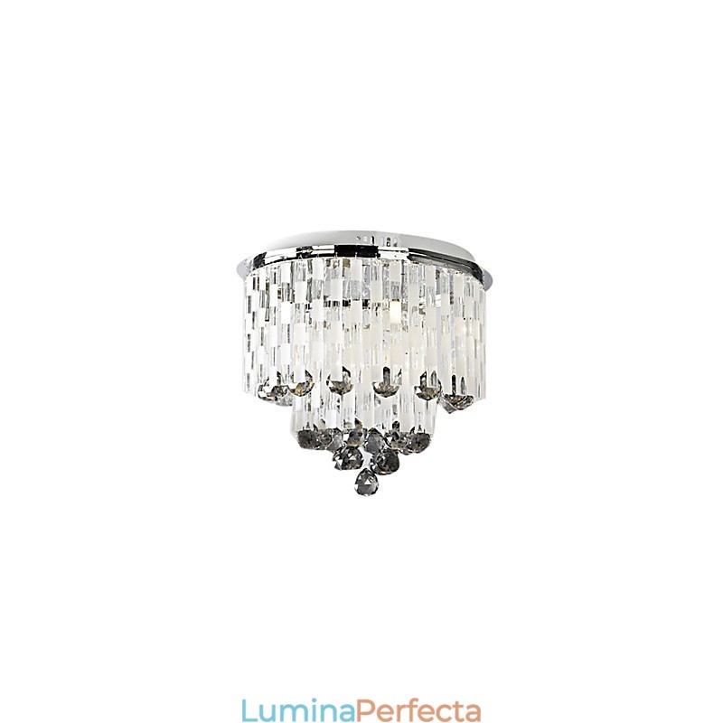 Suport semi-încastrat de cristal cu 8 lumini