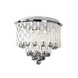 Suport semi-încastrat de cristal cu 8 lumini