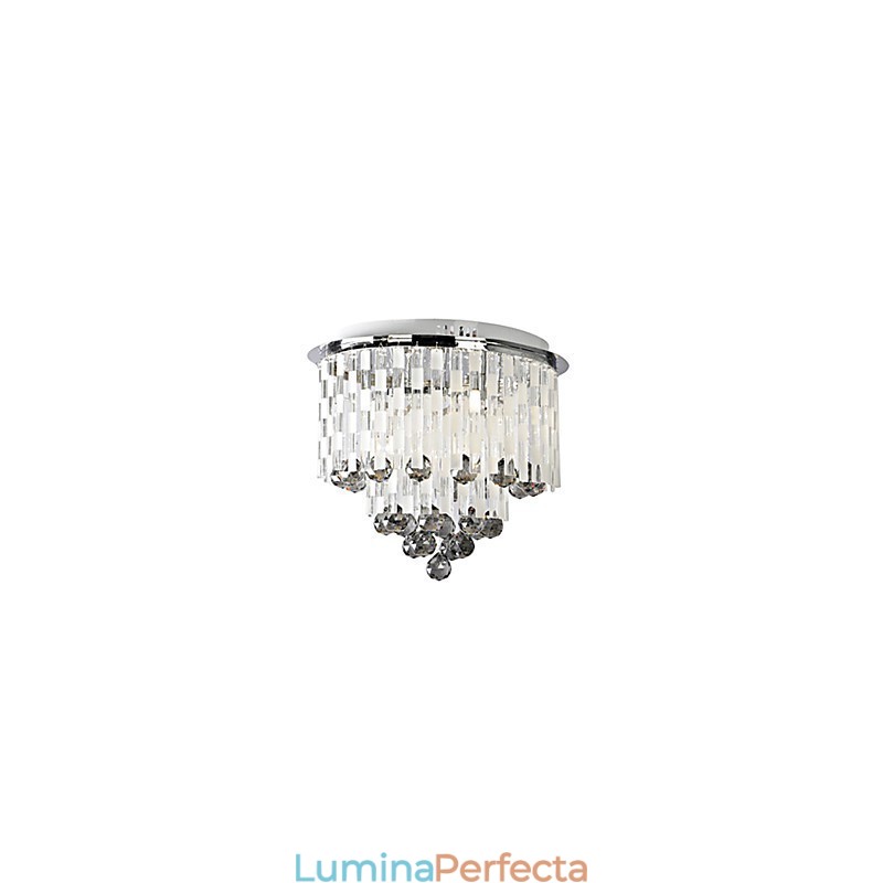 Suport semi-încastrat de cristal cu 8 lumini