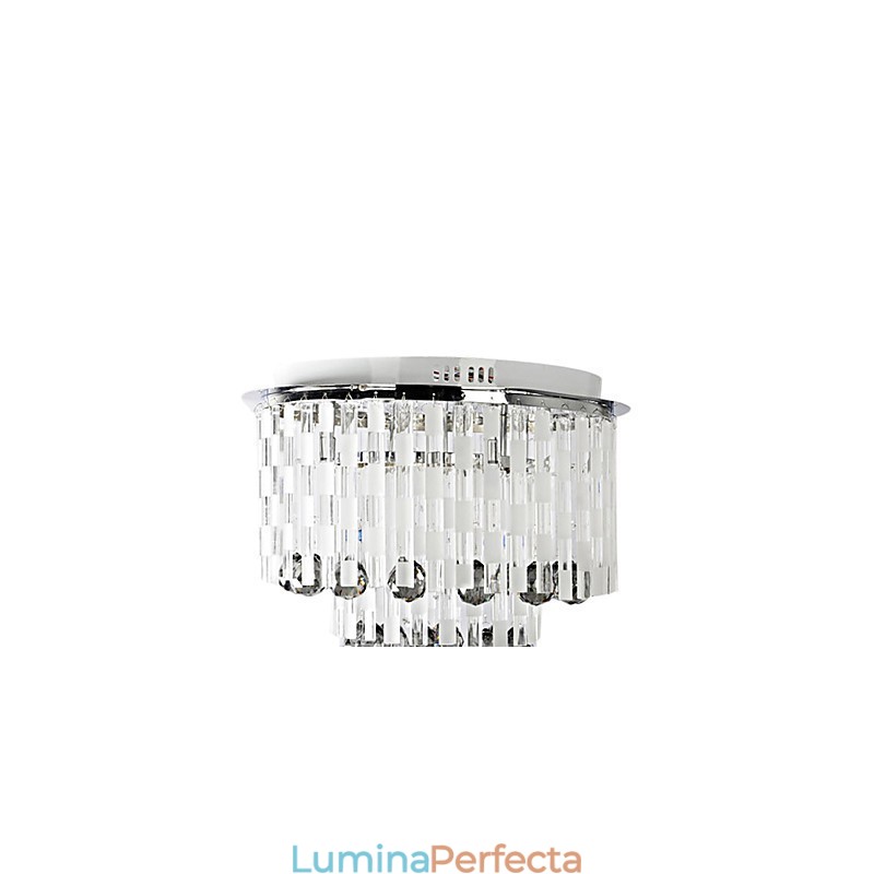 Suport semi-încastrat de cristal cu 8 lumini