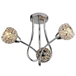 Montaj modern, strălucitor, cu 3 lumini, cu design de cristal