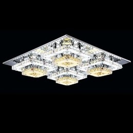 Montaj încastrat din metal cromat din cristal modern contemporan