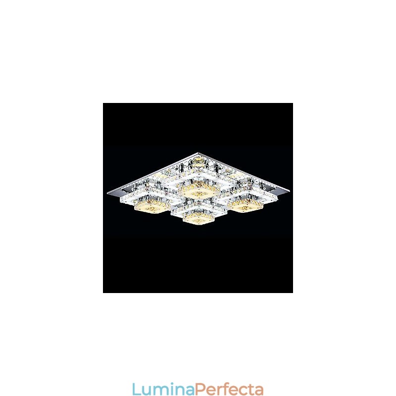 Montaj încastrat din metal cromat din cristal modern contemporan