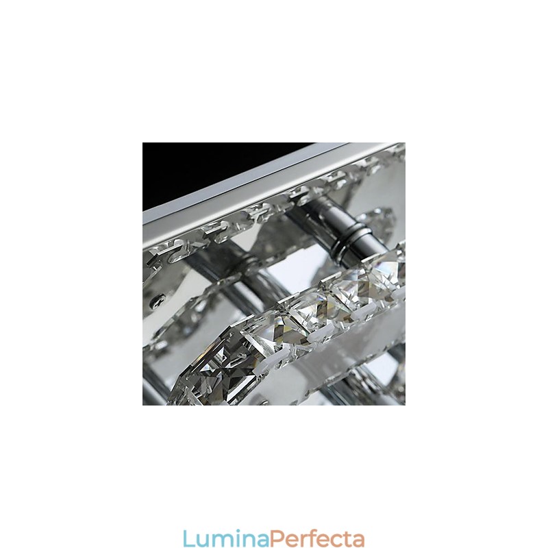 Montaj încastrat din metal cromat din cristal modern contemporan