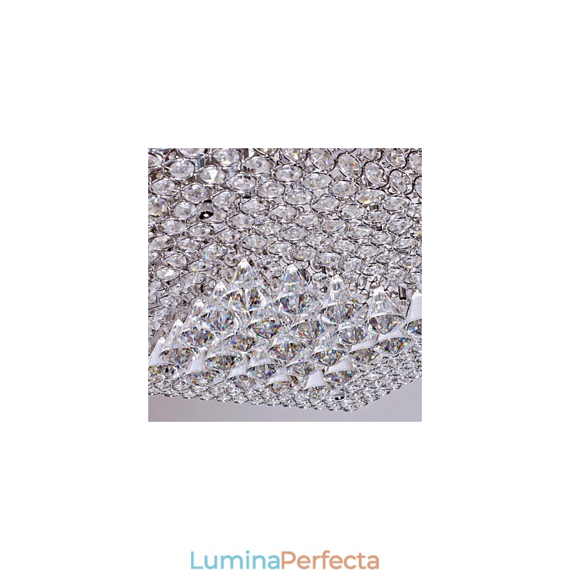 Plafoniera cu margele de cristal cu 45 de culori