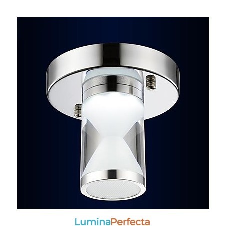 Lumină modernă, contemporană, din metal cromat Lumină modernă, contemporană, din metal cromat