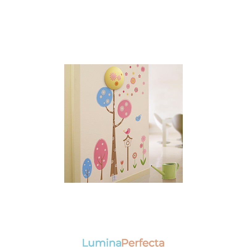 Lampă de perete cu hârtie de perete creativă 3D Lumina de noapte modernă poate îndepărta autocolantele de perete
