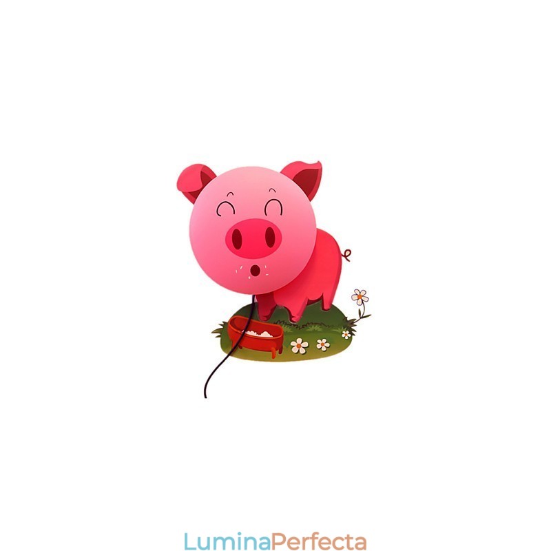 Tapet Aplice Față de flori DIY Atmosferă distracție Noapte Copii Lampă de noptieră Decorare Porc Roz