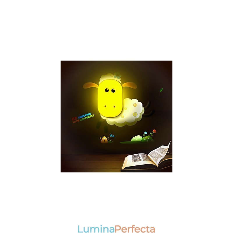 9*6*Distractiv de jucat cu spiritul creativ Control inteligent al luminii Lumină mică de noapte Lampă de perete pentru copii
