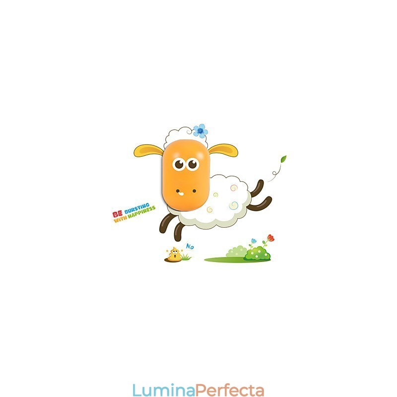 9*6*Distractiv de jucat cu spiritul creativ Control inteligent al luminii Lumină mică de noapte Lampă de perete pentru copii