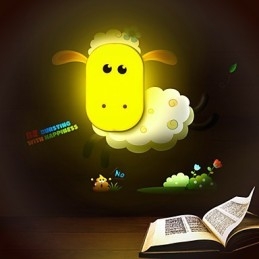 9*6*Distractiv de jucat cu spiritul creativ Control inteligent al luminii Lumină mică de noapte Lampă de perete pentru copii
