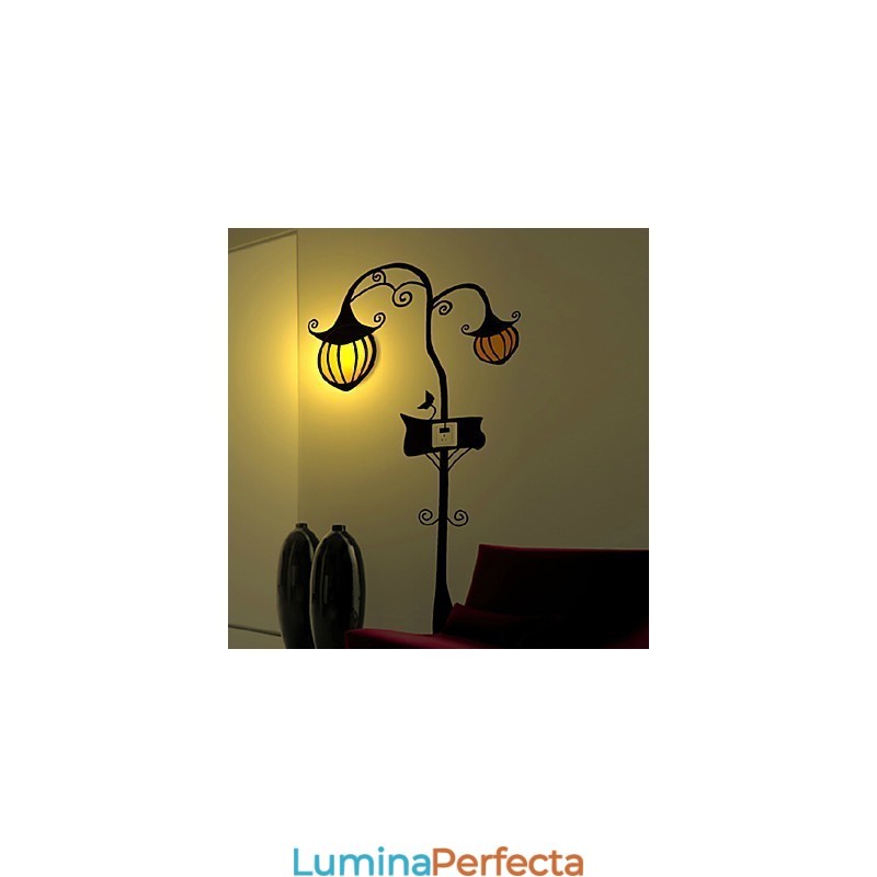 Dovleac Lumină din plastic rezistentă la temperatură ridicată și lampă de perete creativă cu hârtie de perete 3D